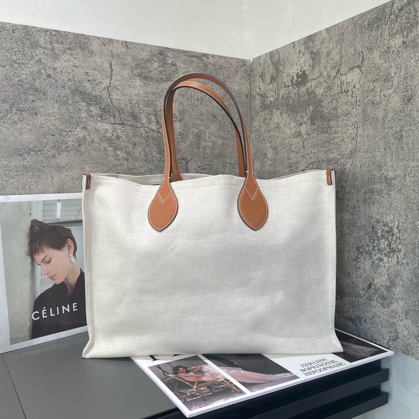 ［預訂貨品］GUCCI米白色帆布雙面tote bag