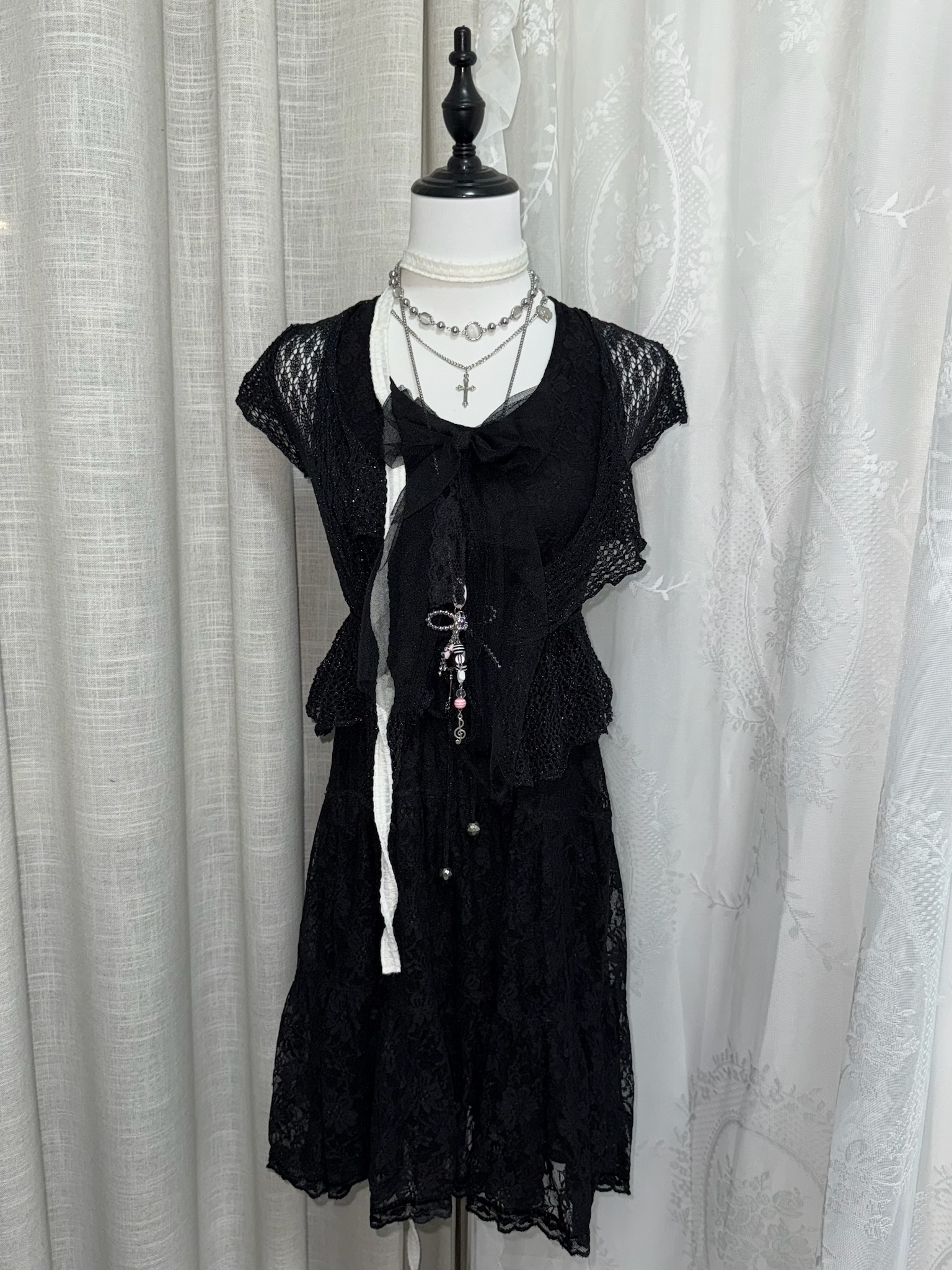 Dark Victorian-Inspired Modern Goth Fairycore Set