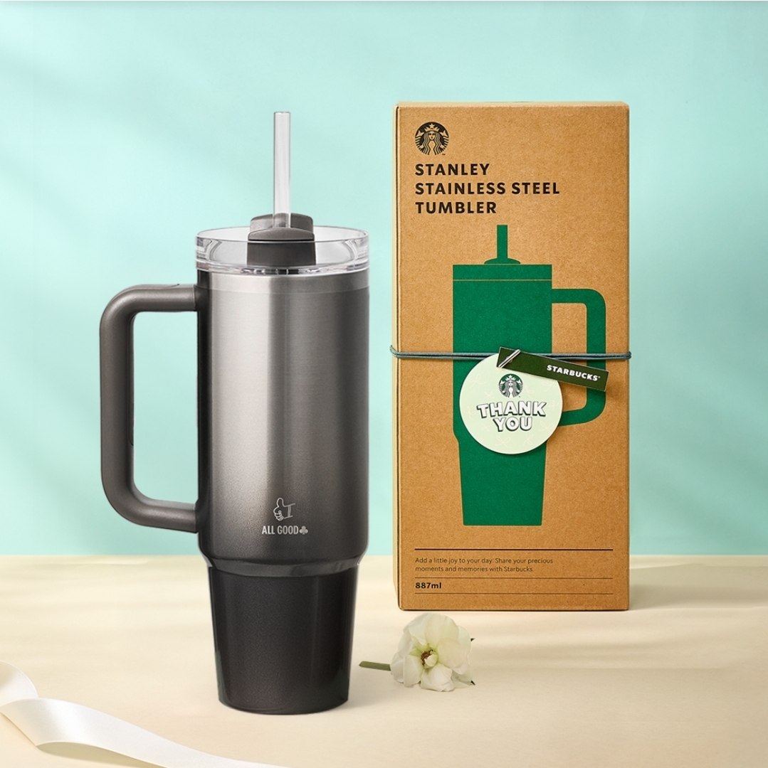 Starbucks 客製刻名杯(黑色漸變 887ml)