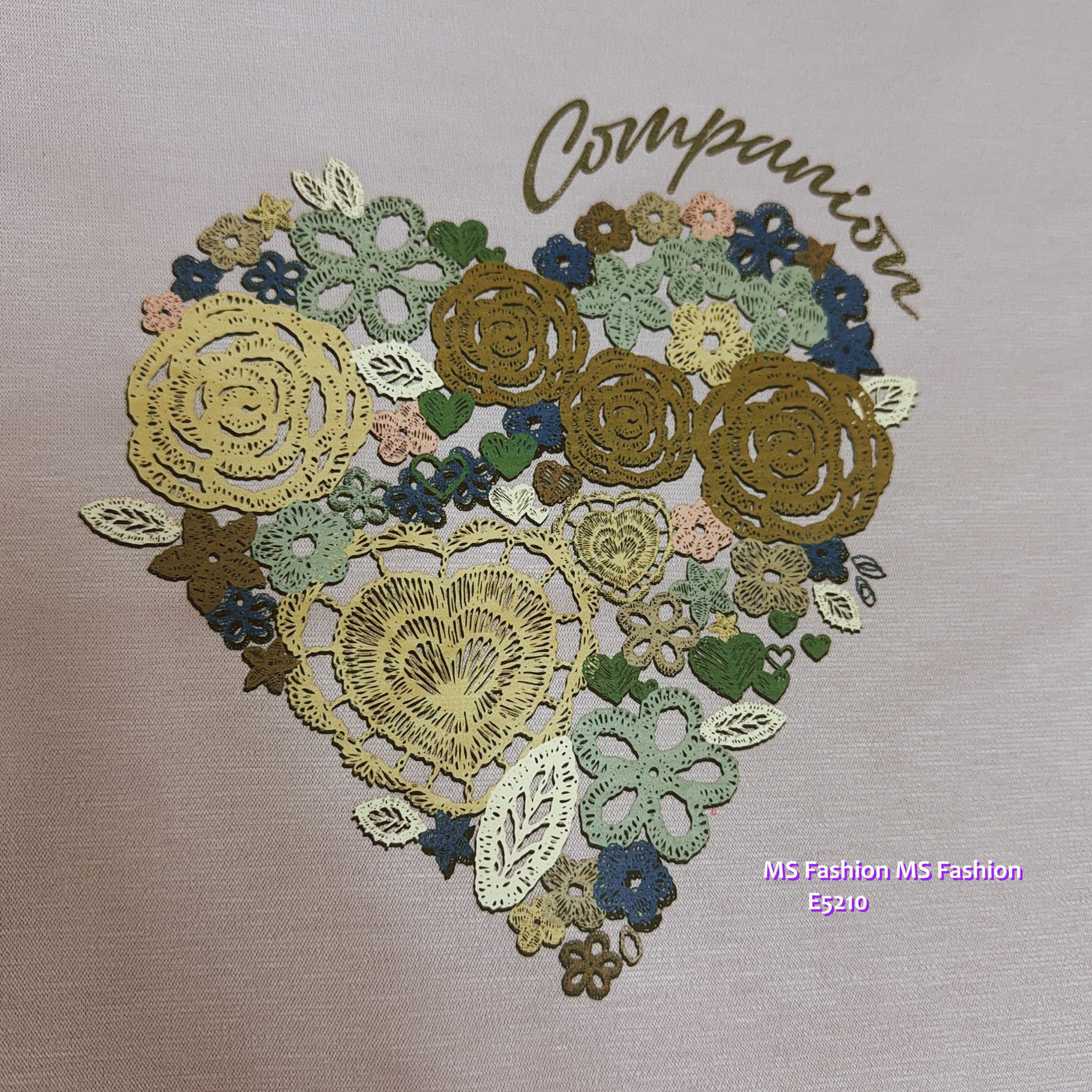 E5210 花花心形print top
