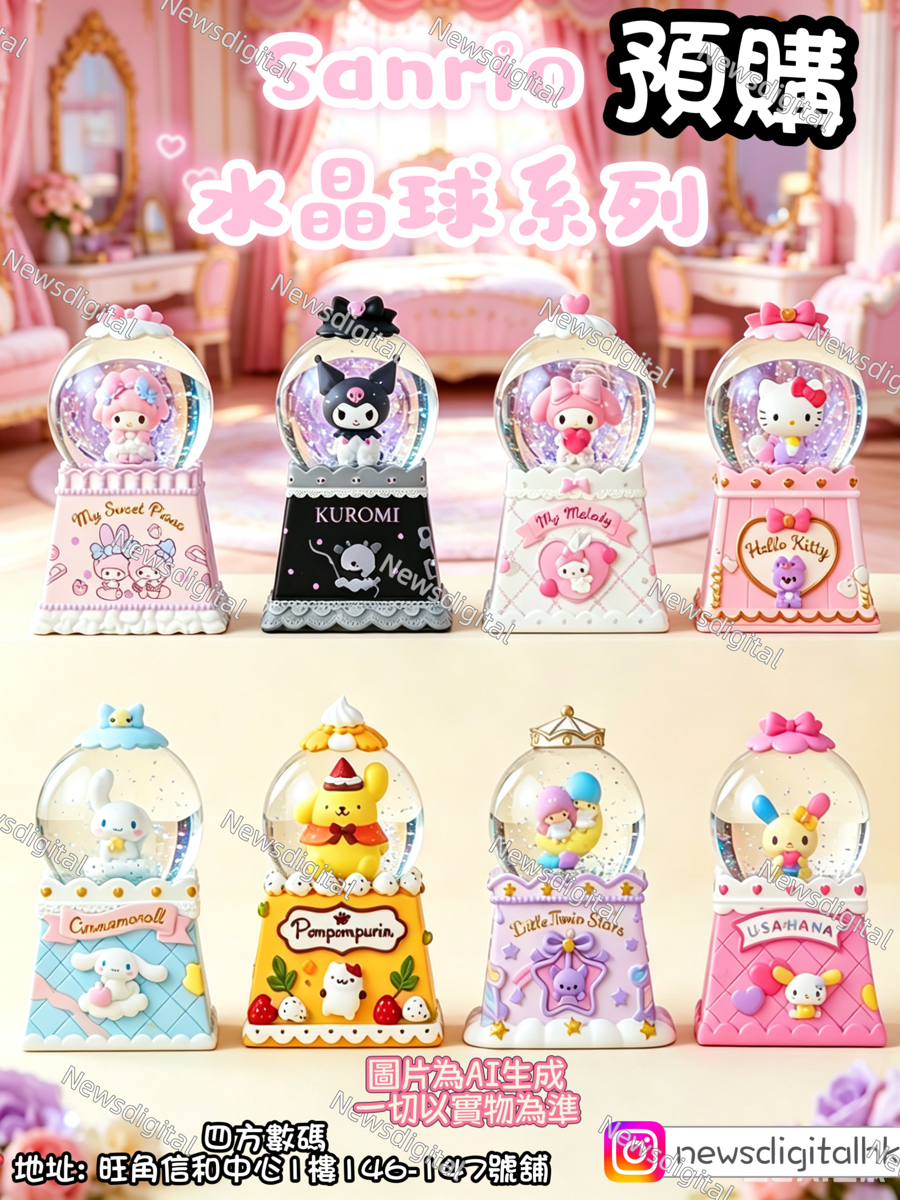 ［預購11月月底到貨］Sanrio 水晶球系列