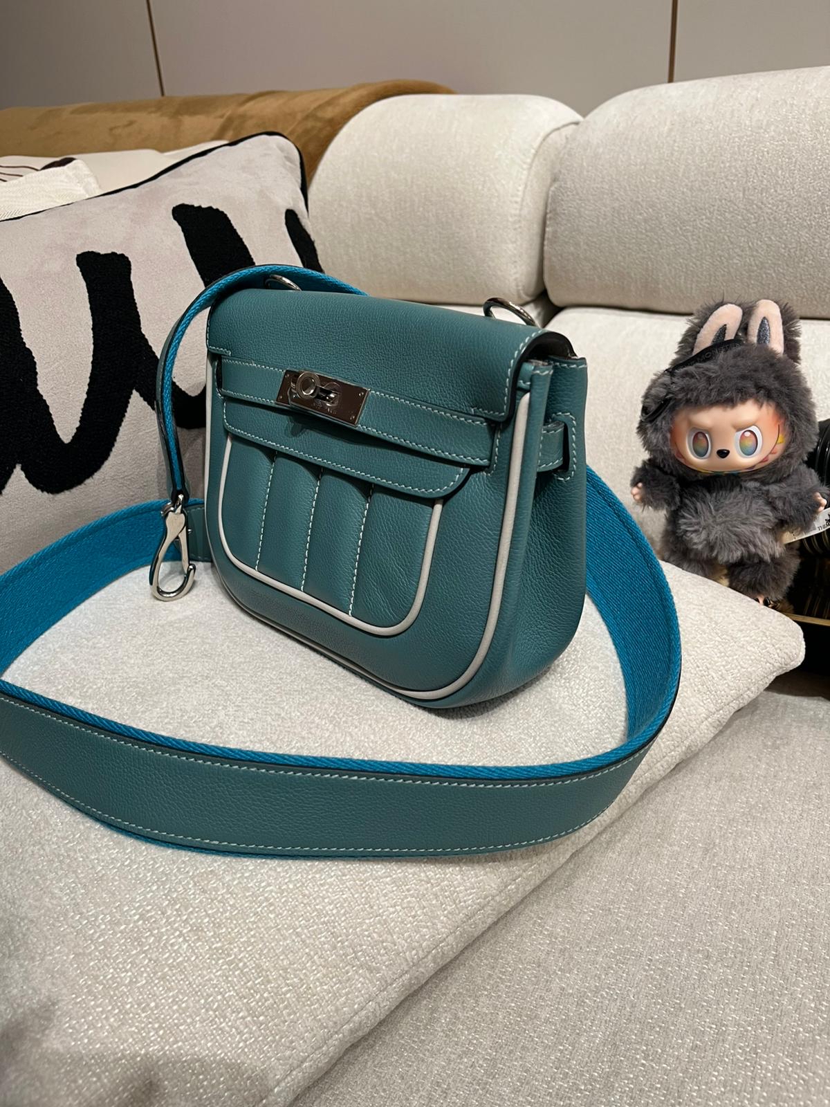  Hermes berline mini Calfskin 21cm 100%Authentic ,95%new✅dust bag✅box 