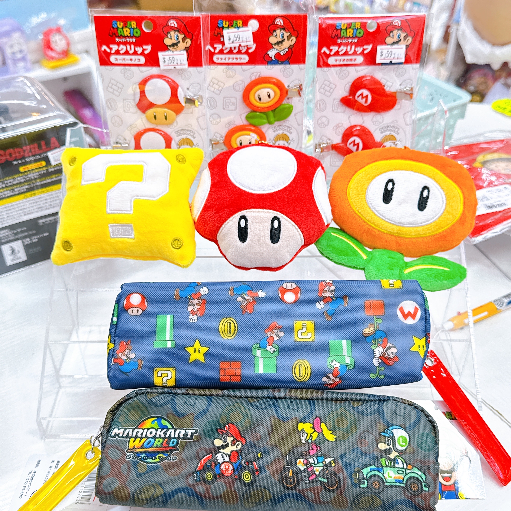 日本直送super Mario 新款文具產品筆袋髮夾