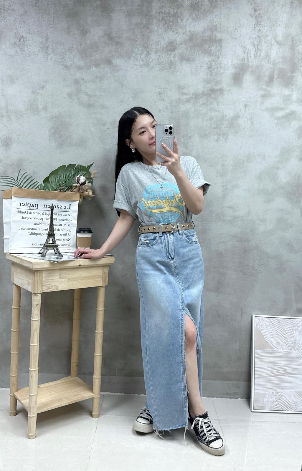 G17 糖果系拼色print Tee