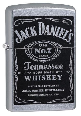 美國製造 | Zippo指定經銷商 Zippo 24779 Jack Daniel's 標誌打火機 – 街頭鉻經典徽章 Jack Daniel's Label Lighter – Street Chrome Classic Emblem