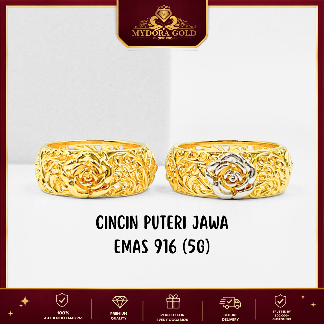 MYDORA Cincin Puteri Jawa (5G) l EMAS 916/22K