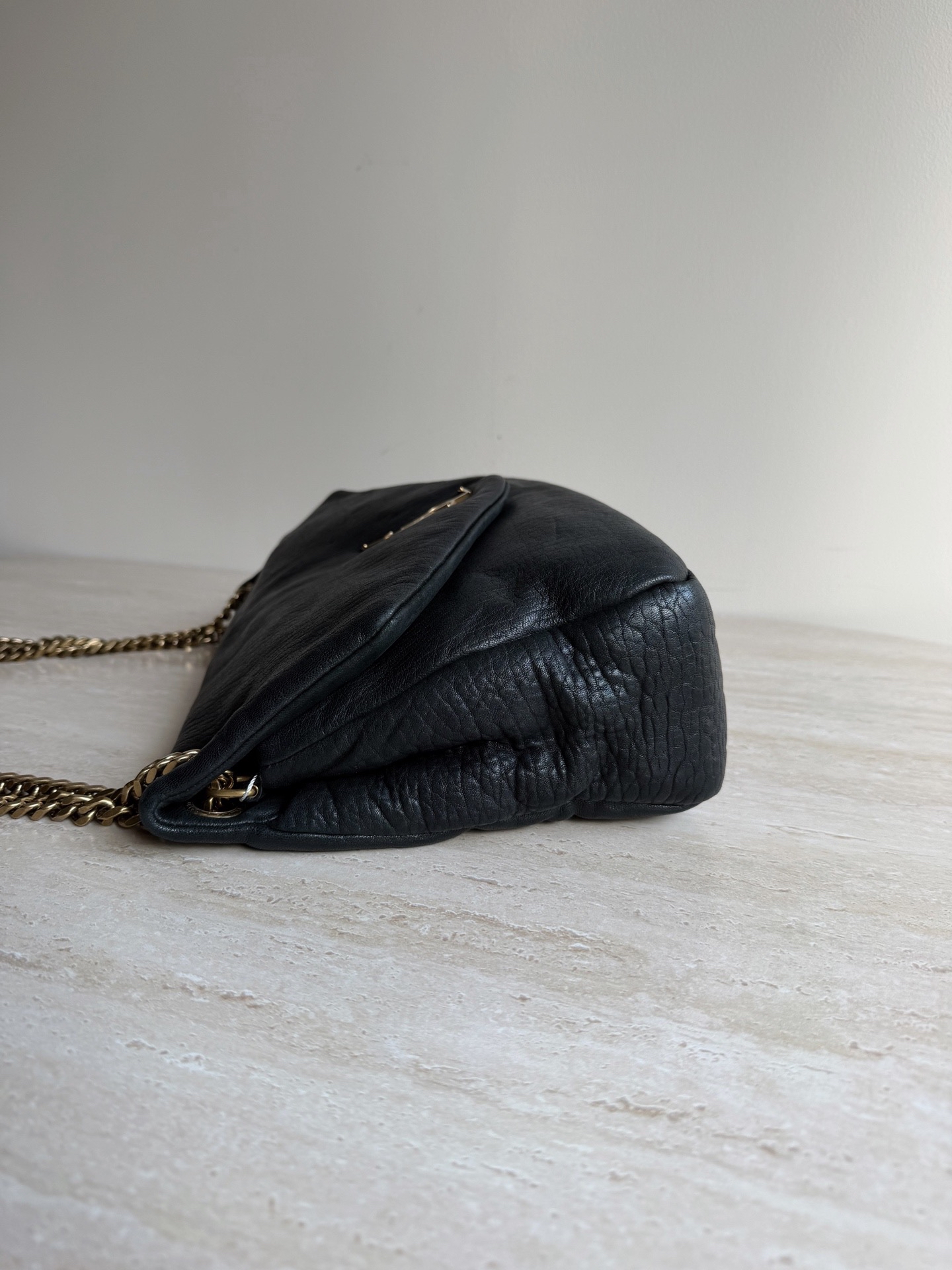 【預訂貨品】YSL黑色Calypso郵差包