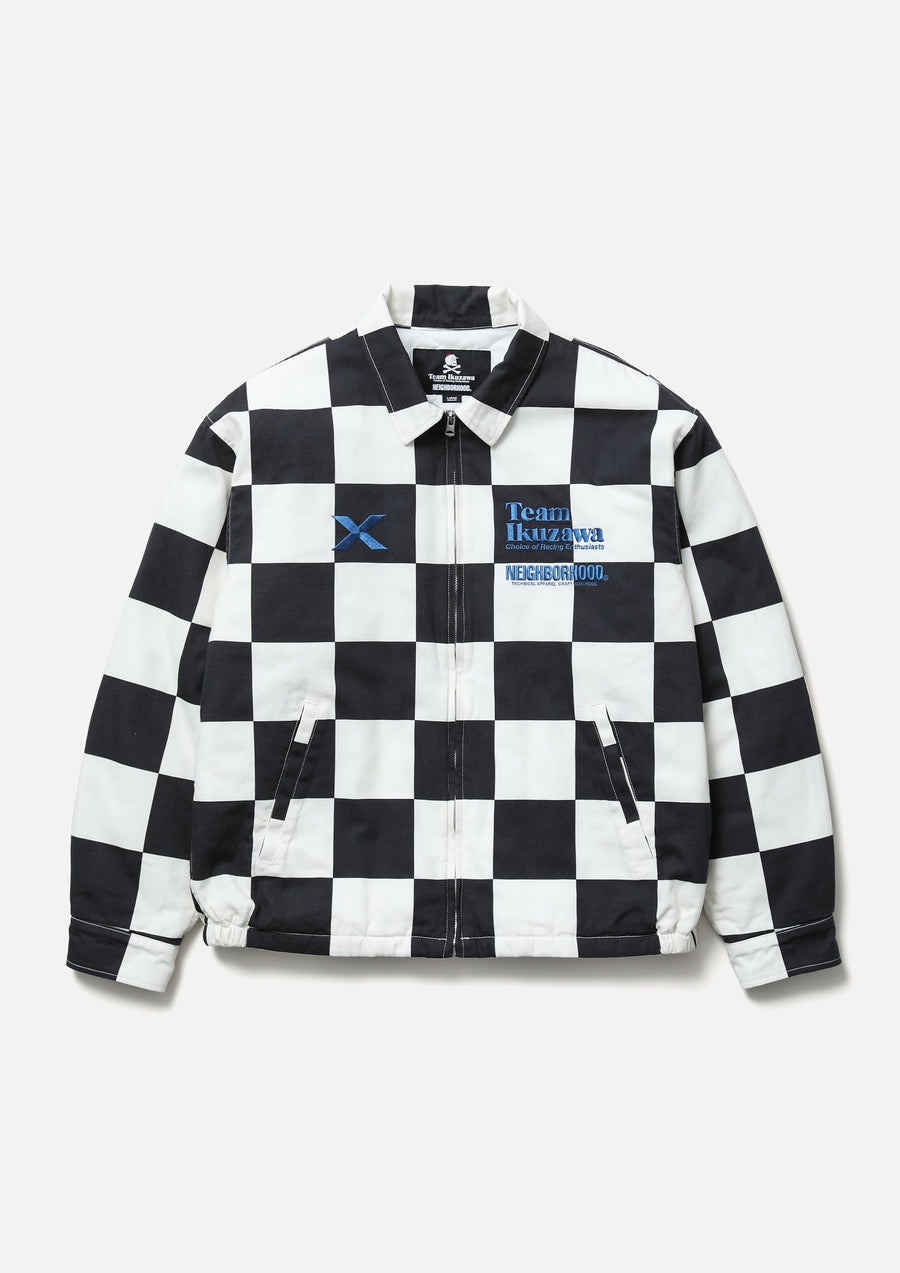 NEIGHBORHOOD X TEAM IKUZAWA X TRIUMPH . RACING JACKET (格仔款）