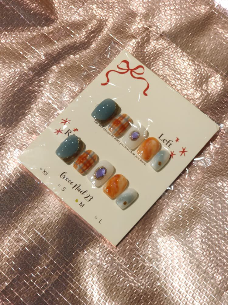 Heritage Plaid Handcrafted Press-On Nails