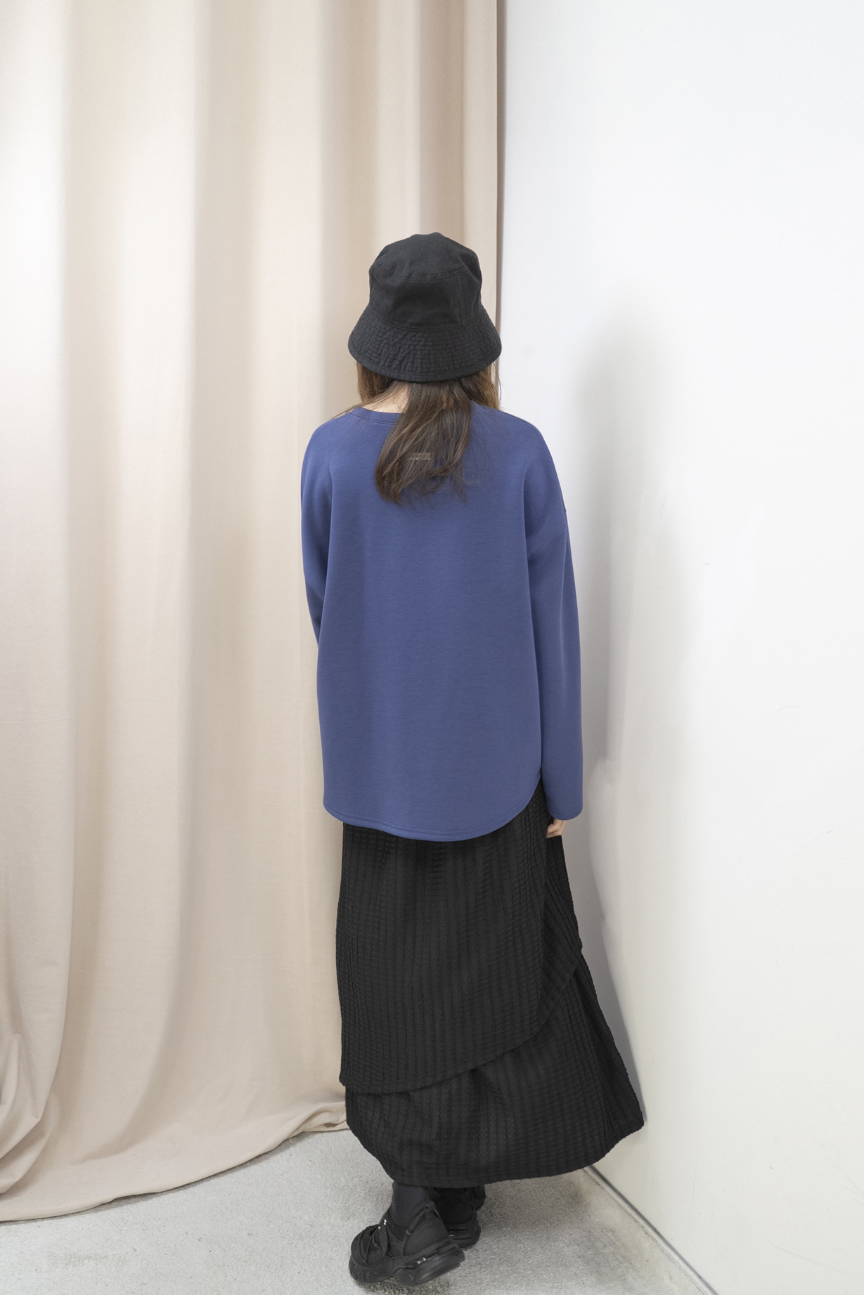 雲朵棉！微鬆造型上衣（紫藍色）