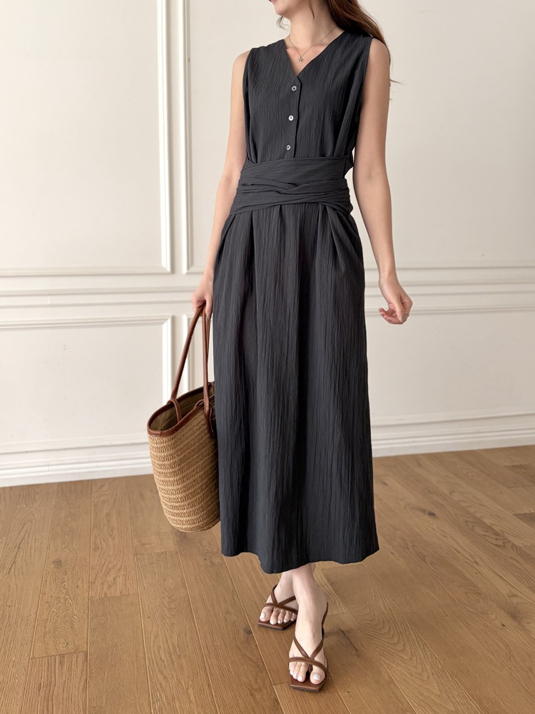 Arya Two-Way Textured Dress (Charcoal)