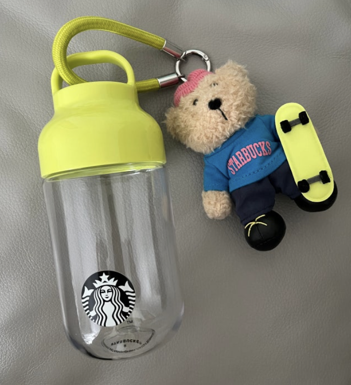 韓國 Starbucks 星巴克 Active運動熊仔 水樽鎖匙扣