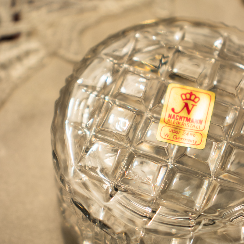 Vintage C.a. 1980s Bleikristall Crystal Mini Trinket/Pill Box -New Old Stock(MW071)