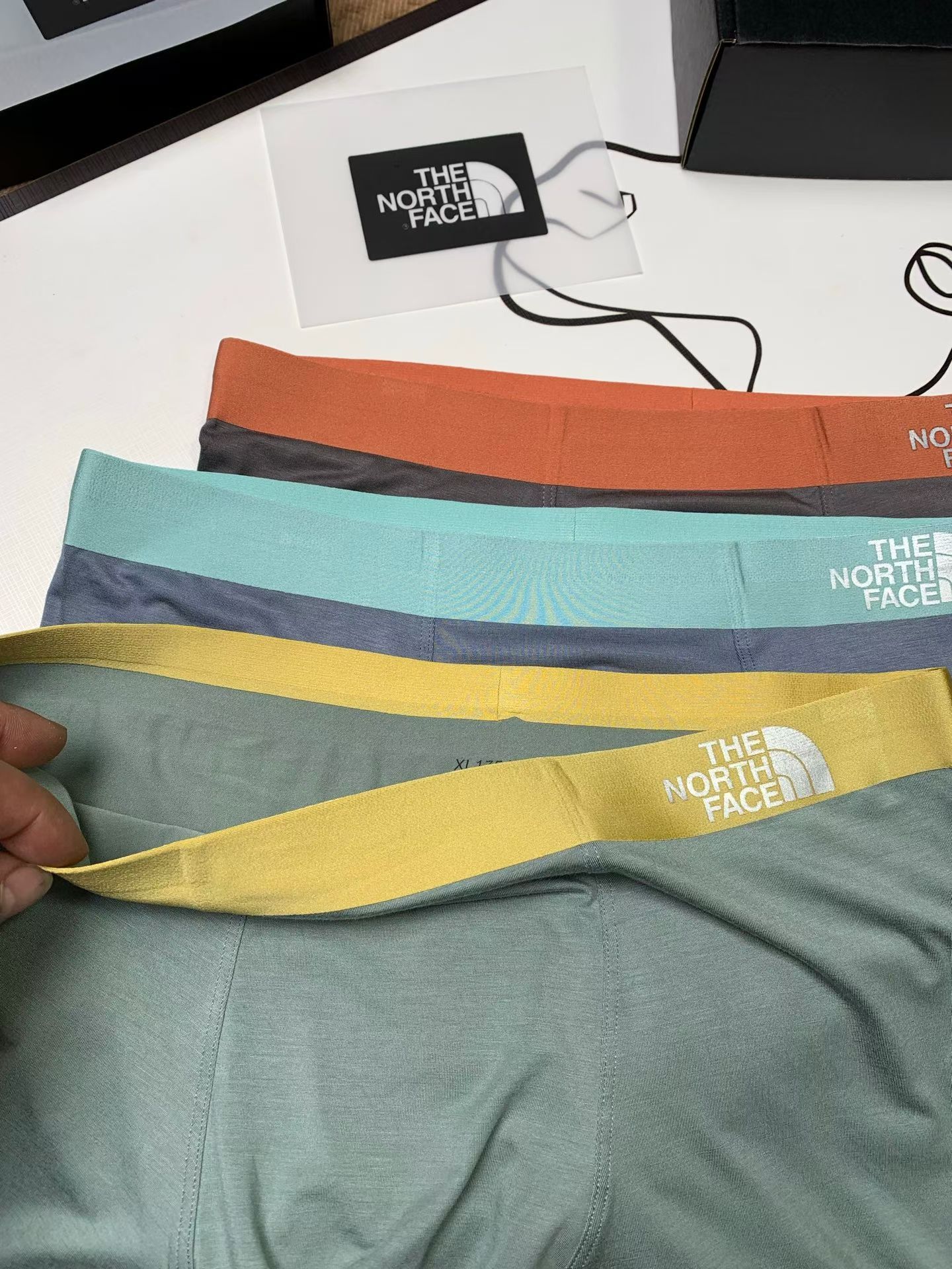 The North Face莫代爾撞色腰頭抑菌透氣無痕壓膠男士內褲 