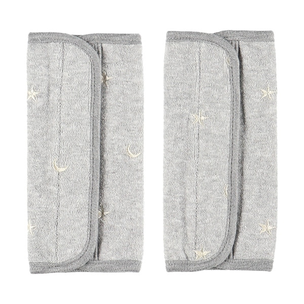 🇯🇵預訂 日本直送🇯🇵灰色星月刺繡毛巾料孭帶咬巾肩巾