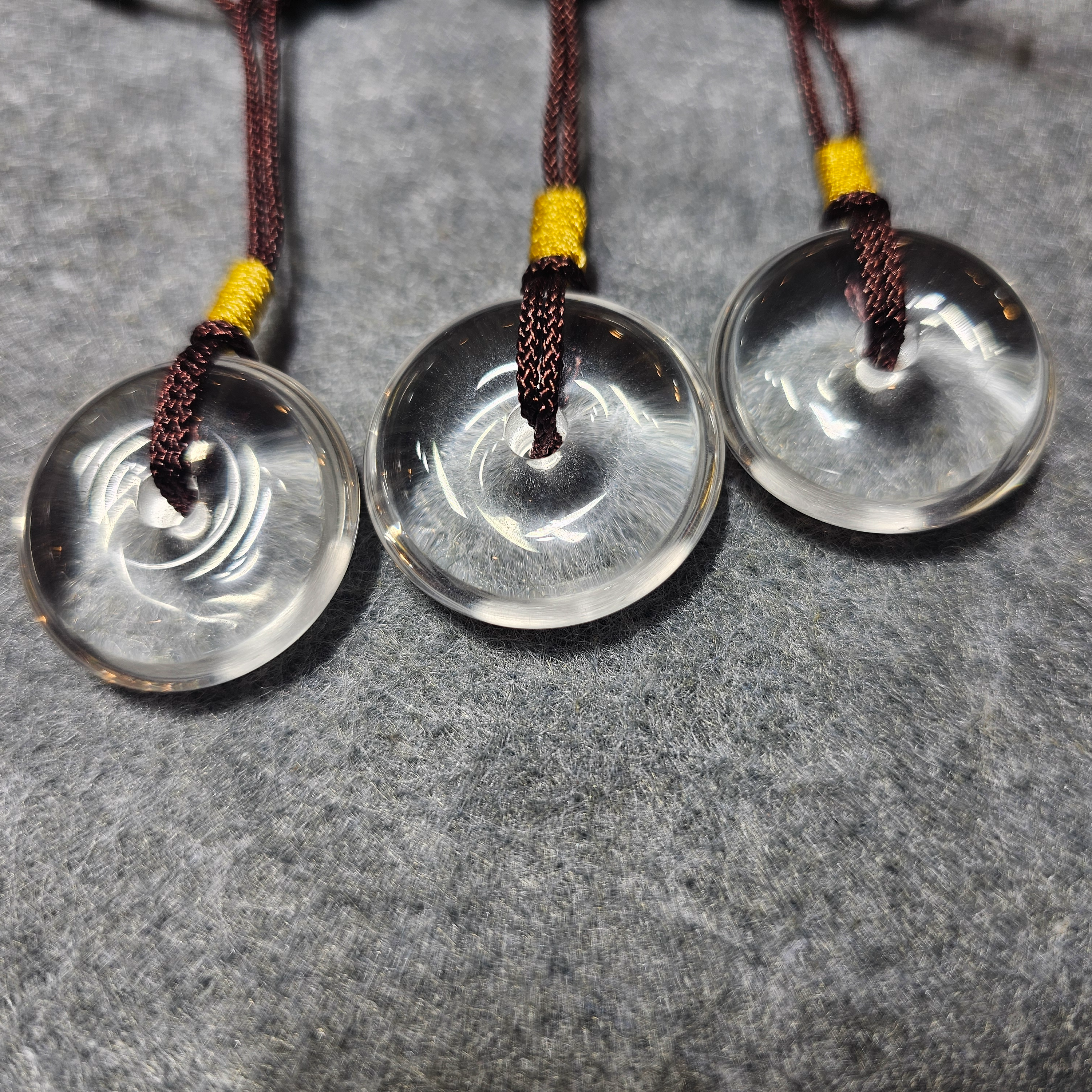 白水晶平安扣吊咀