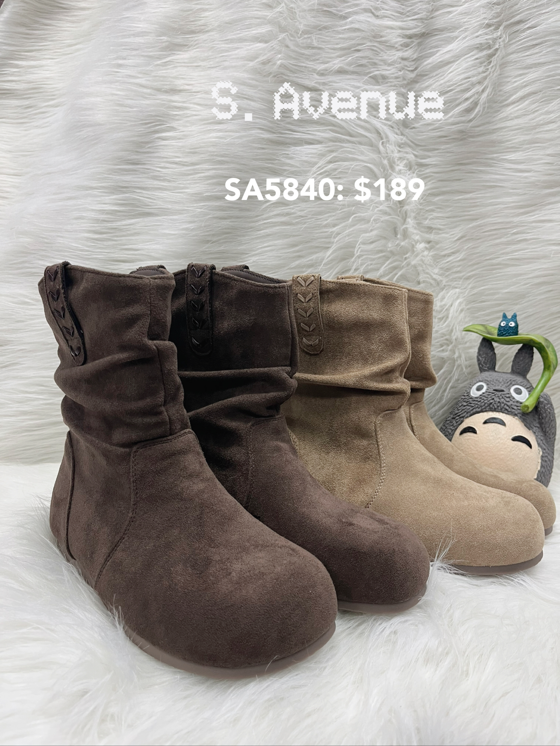 SA5840:  圓頭有撍側有帶仔短boot