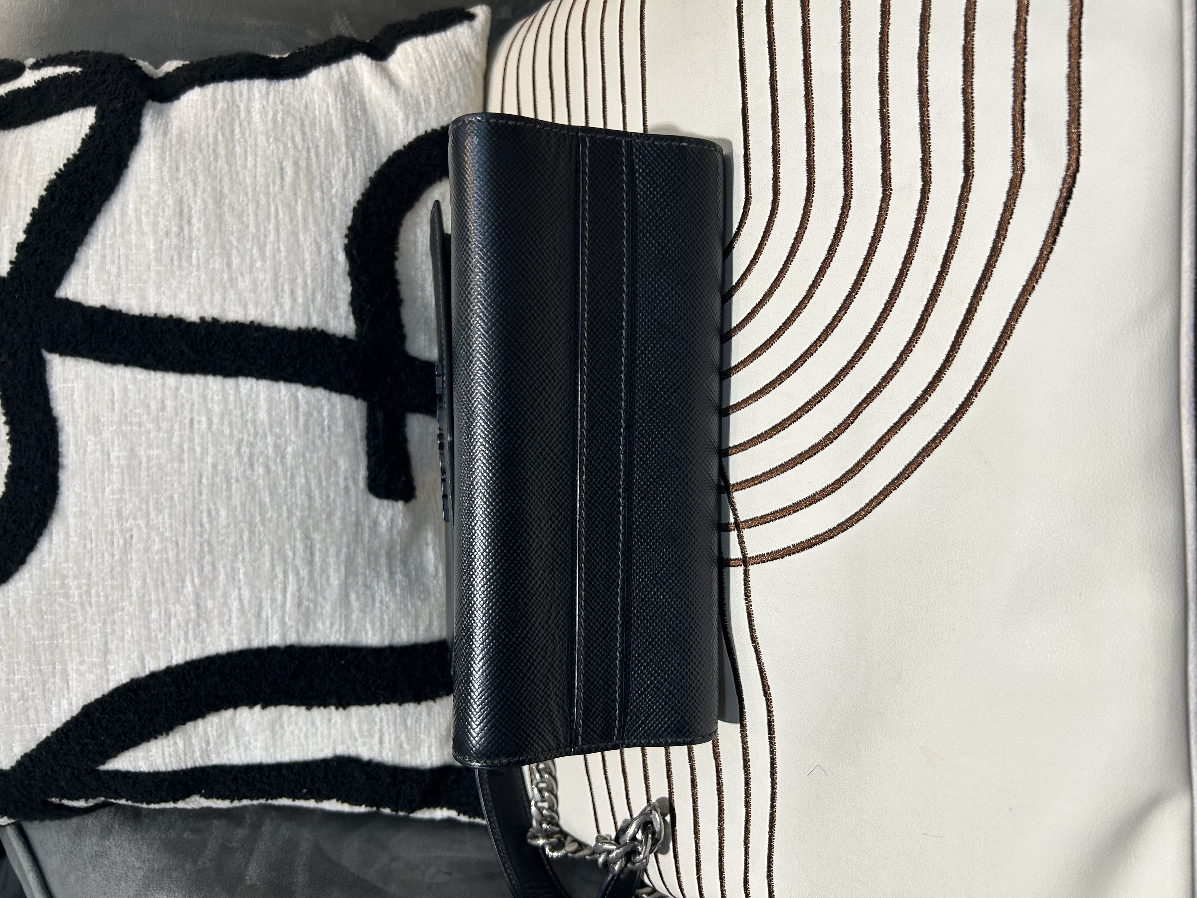 Prada Flap Crossbody Bag So Black Calfskin