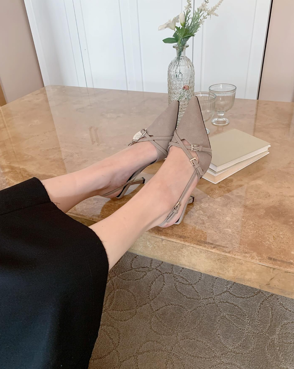 ❄️BELT STRAP SLINGBACK 