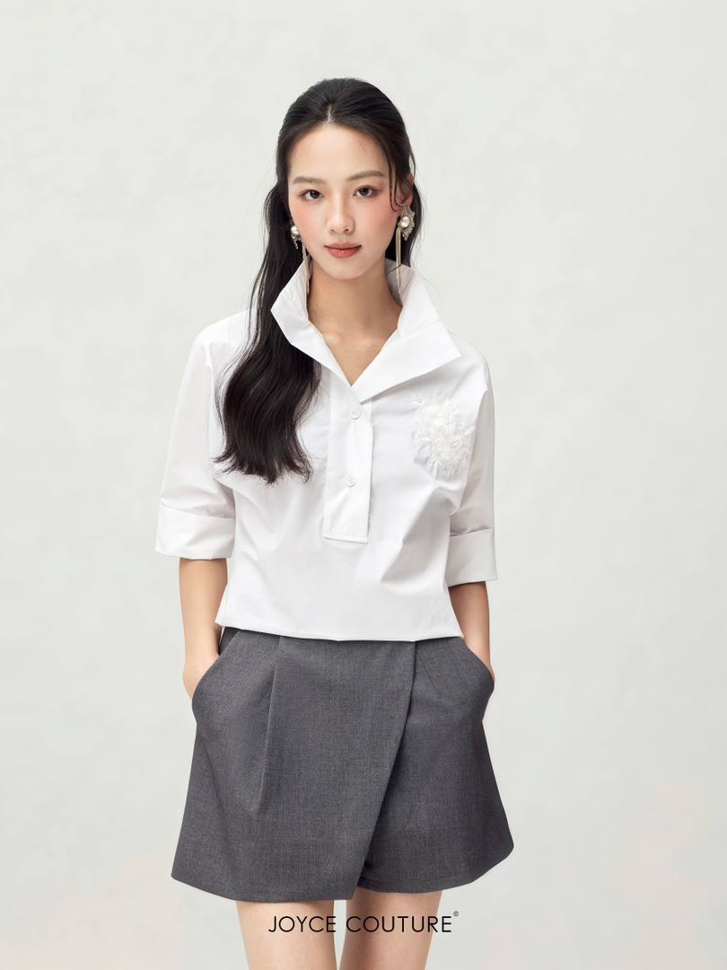 花卉图案衬衫上衣 T0775