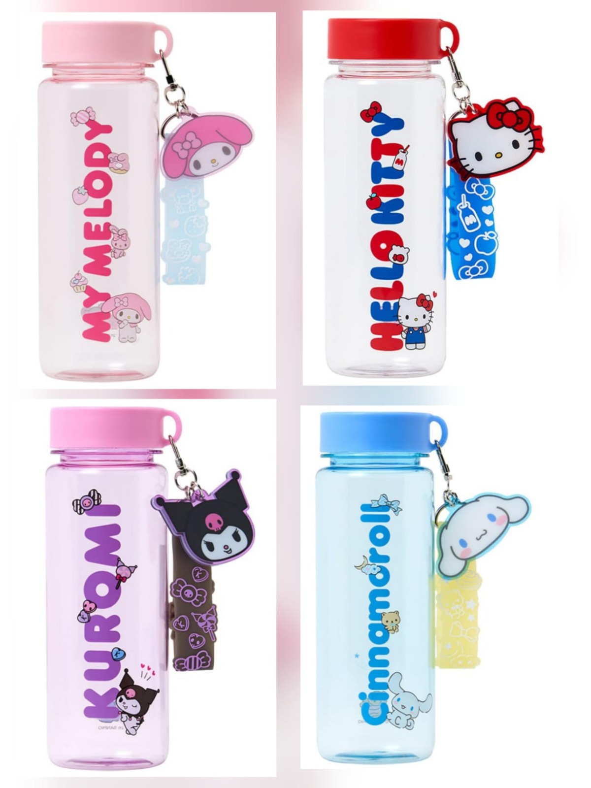 日本直送🇯🇵Sanrio 透明直飲冷水樽 (附掛繩) - 多款角色可選