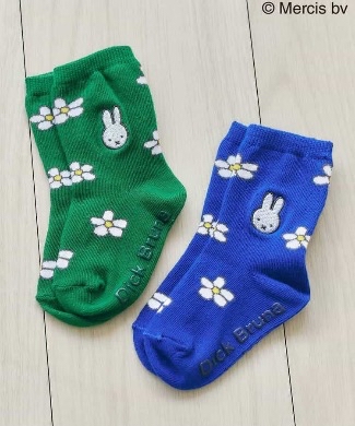 🇯🇵預訂 日本直送🇯🇵Apres les cours x Miffy系列兩色人物刺繡花花襪子