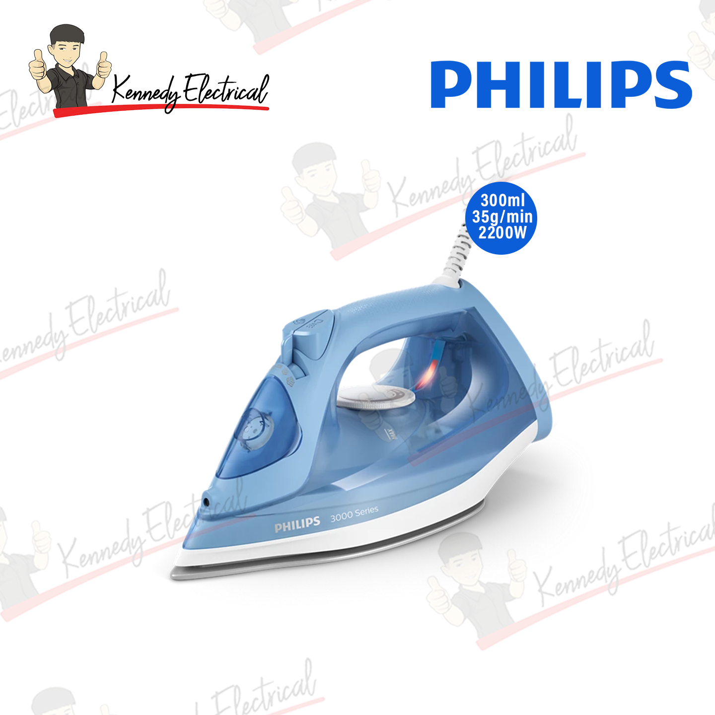 Philips Steam Iron (2200W) Ceramic Soleplate DST3020/26