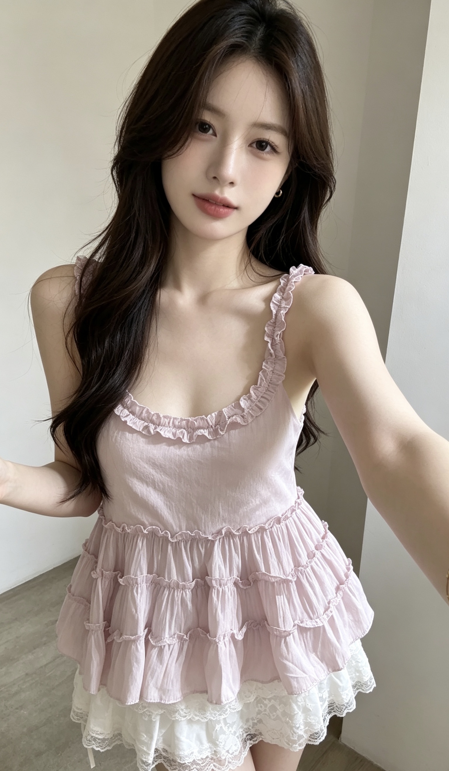 TP590荷叶边蓬松衣