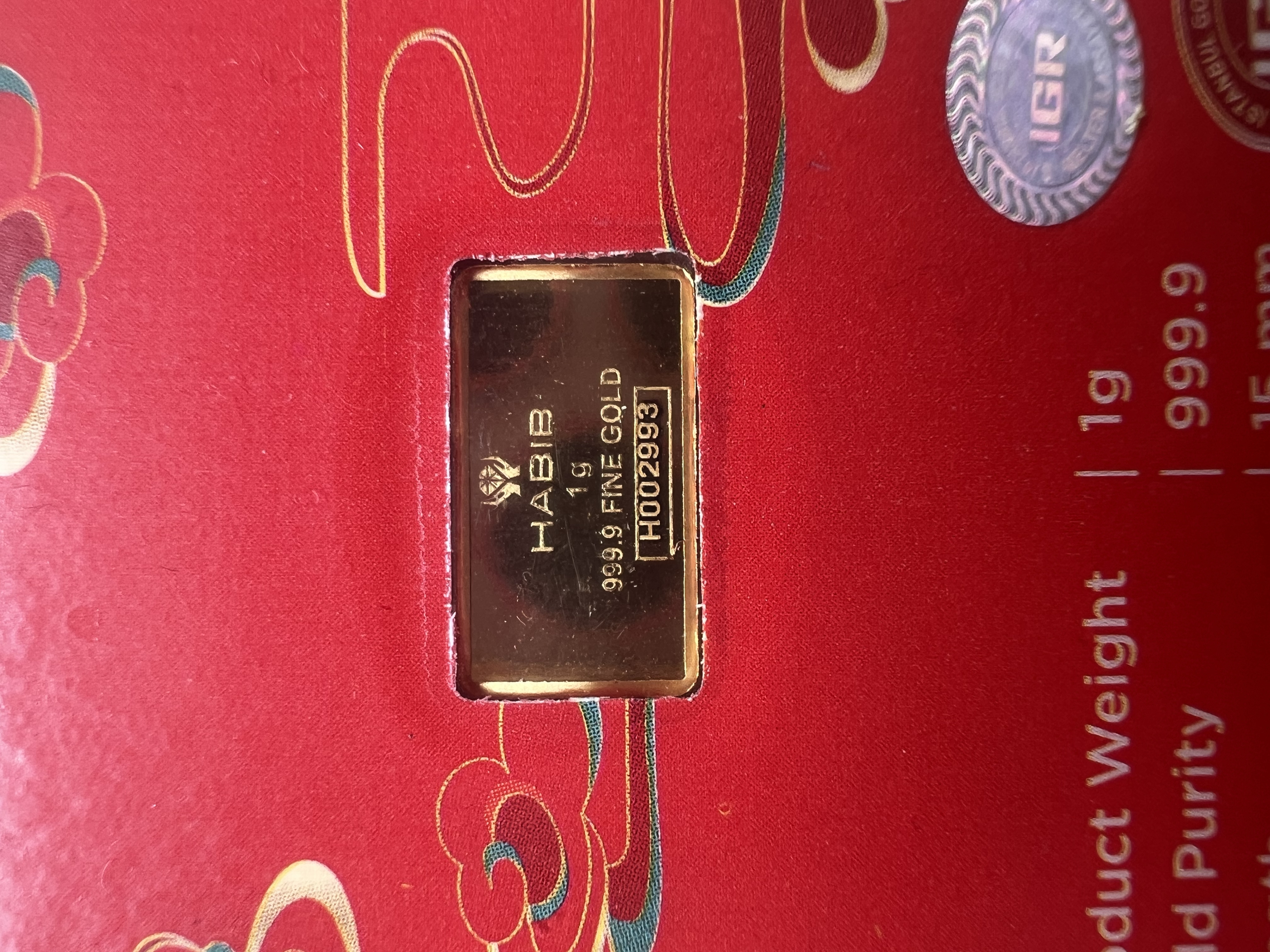 (Sn:2198) HABIB 2024 Dragon 1g 🇲🇾 Fine Gold Bar Emas 999.9 生肖龙