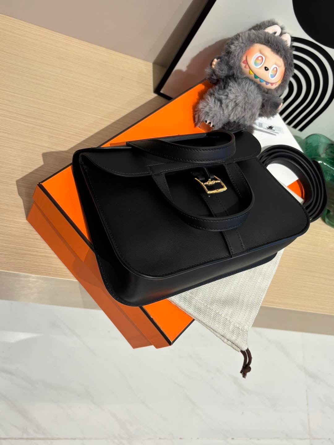 Hermes mini halzan,黑金 STAMP K 100%Authentic,99%new ✅專門店收據✅防塵袋✅box