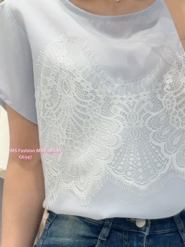 G6347 靚靚拼lace top