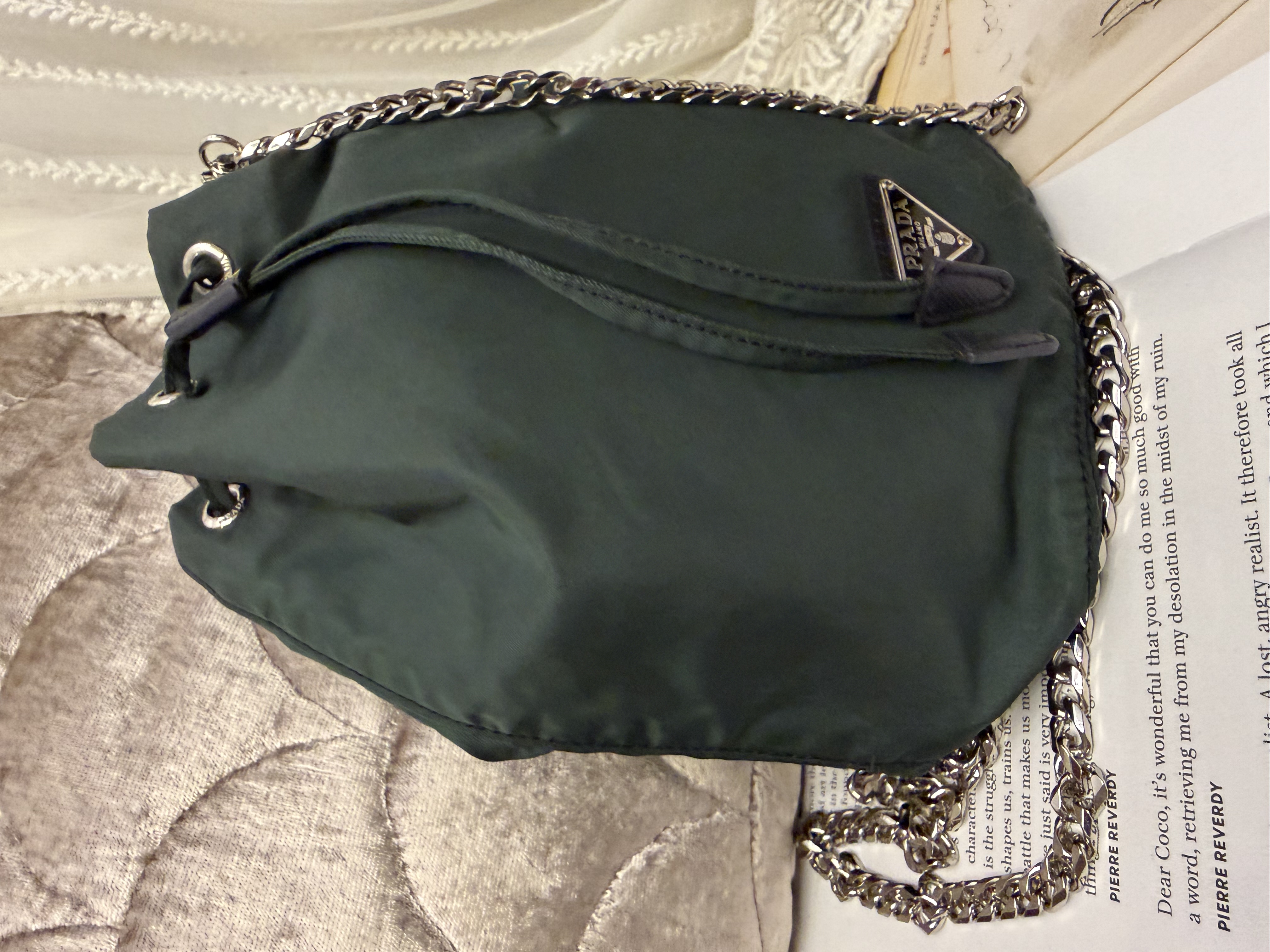 Prada green Bucket bag