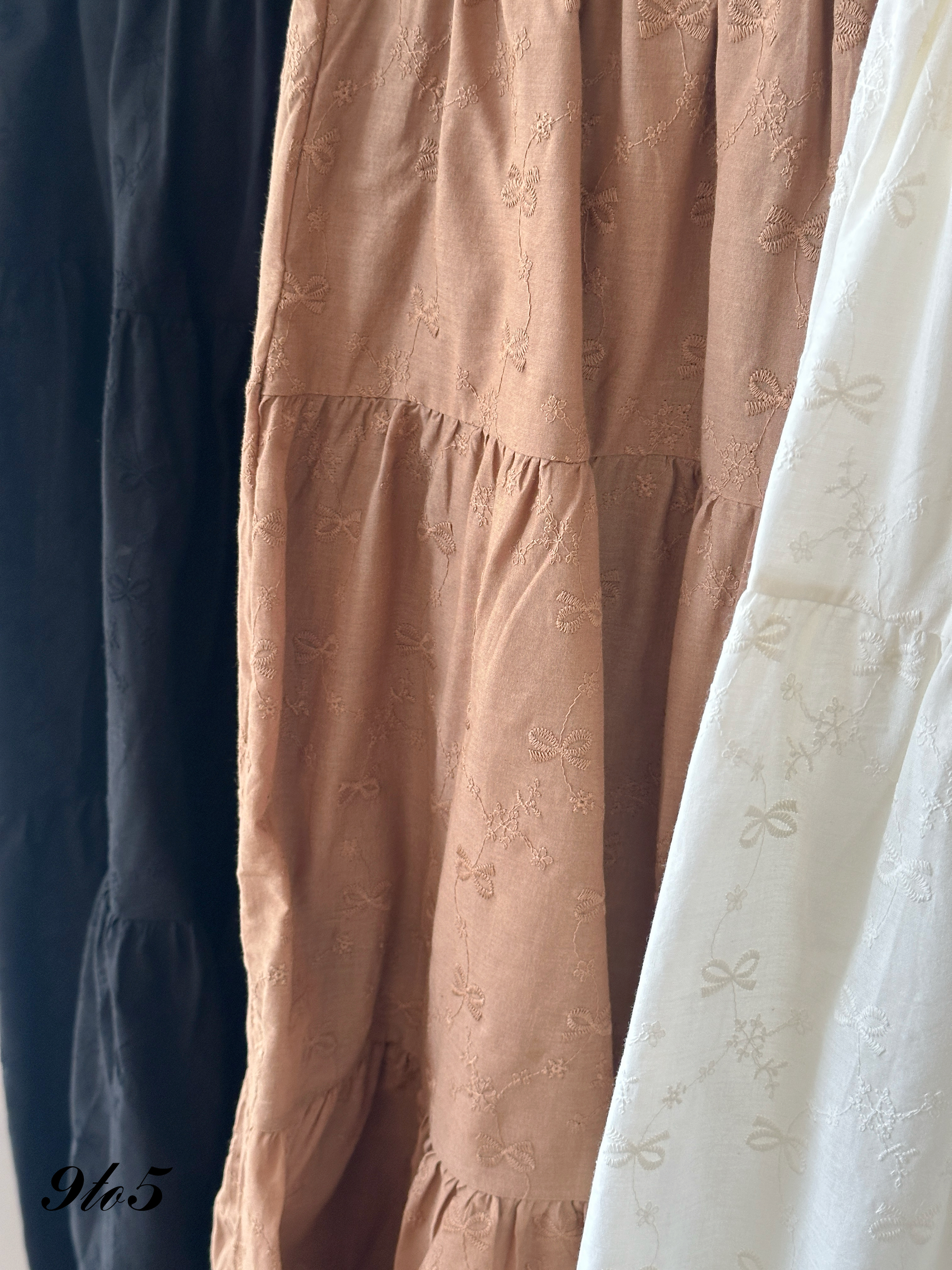 S1867 Long Layered Skirt - 3 Colors 
