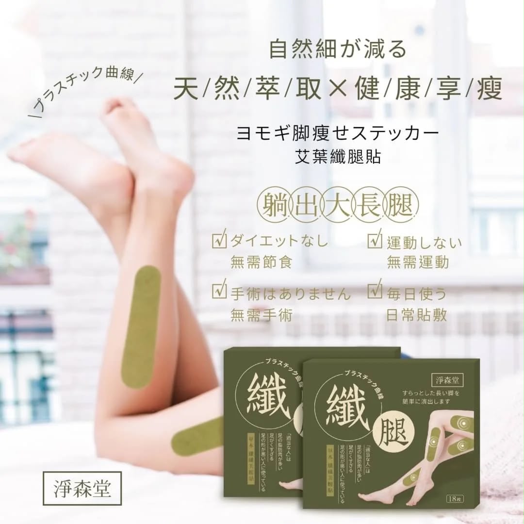 台灣淨森堂 艾葉纖腿貼 (一盒108貼)