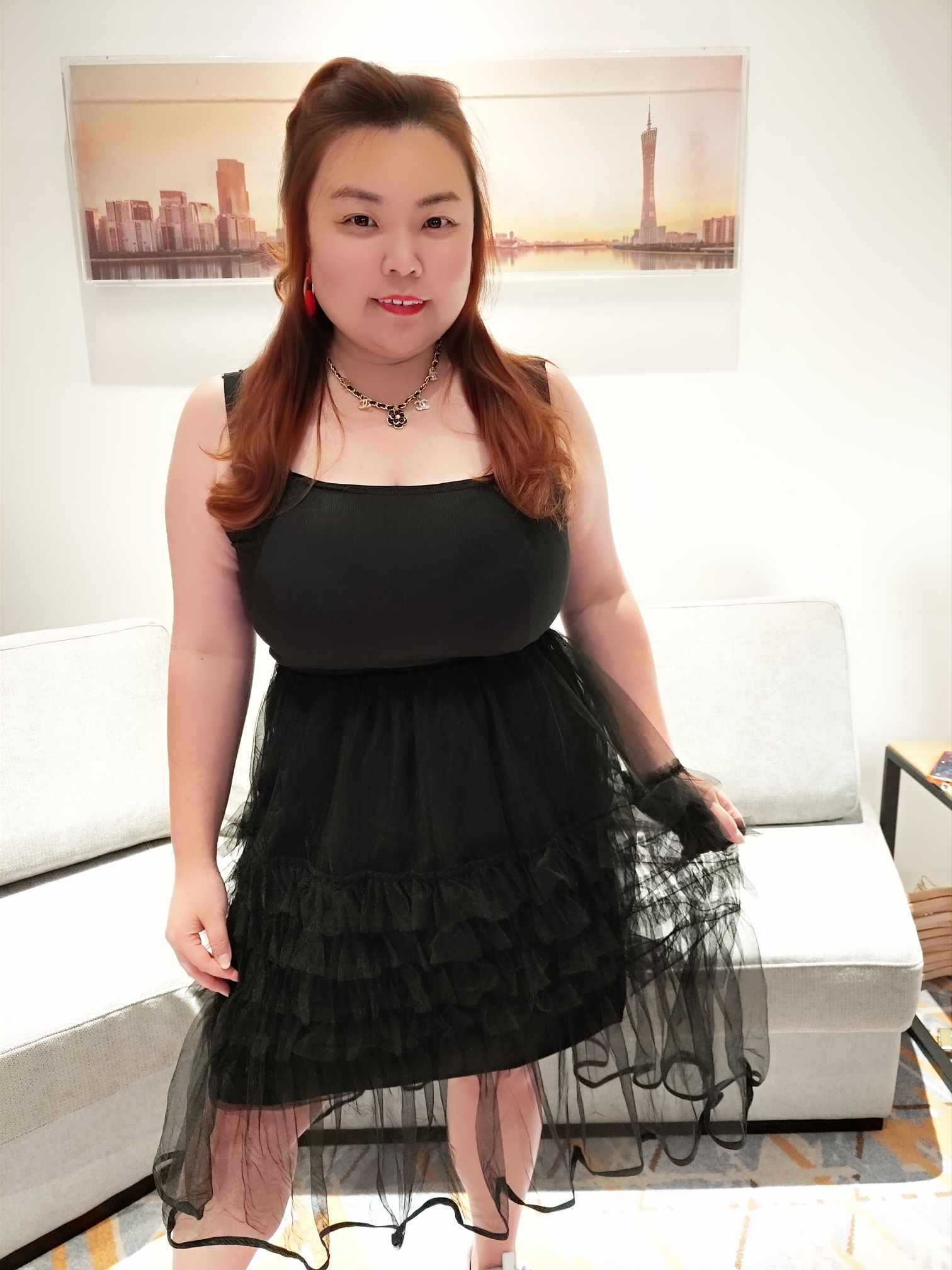 YCG01 8230 层层蕾丝蛋糕网纱半身裙