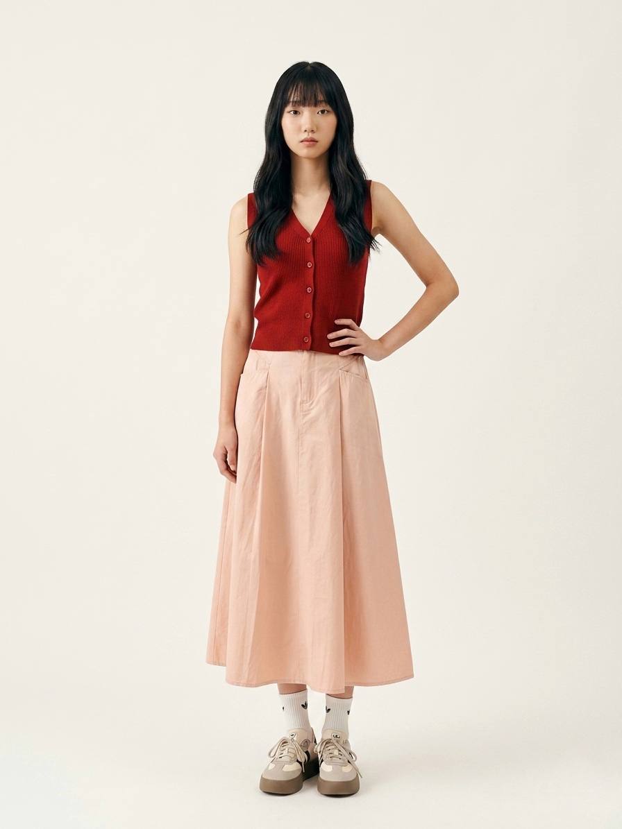 W9118 - A-line Maxi Skirt
