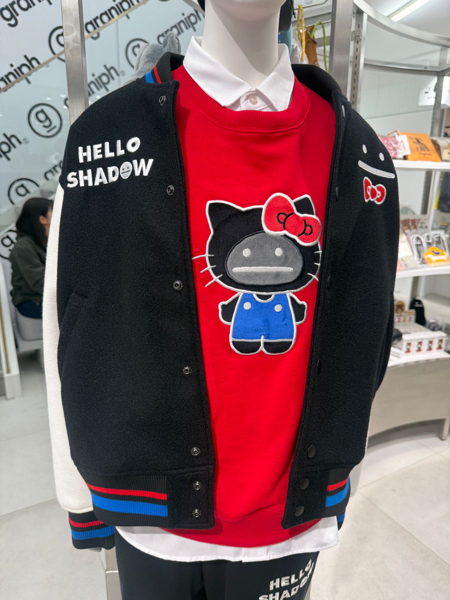 Hello kitty x Graniph hello shadow tee 01 Black / white Size Xxs - XXL