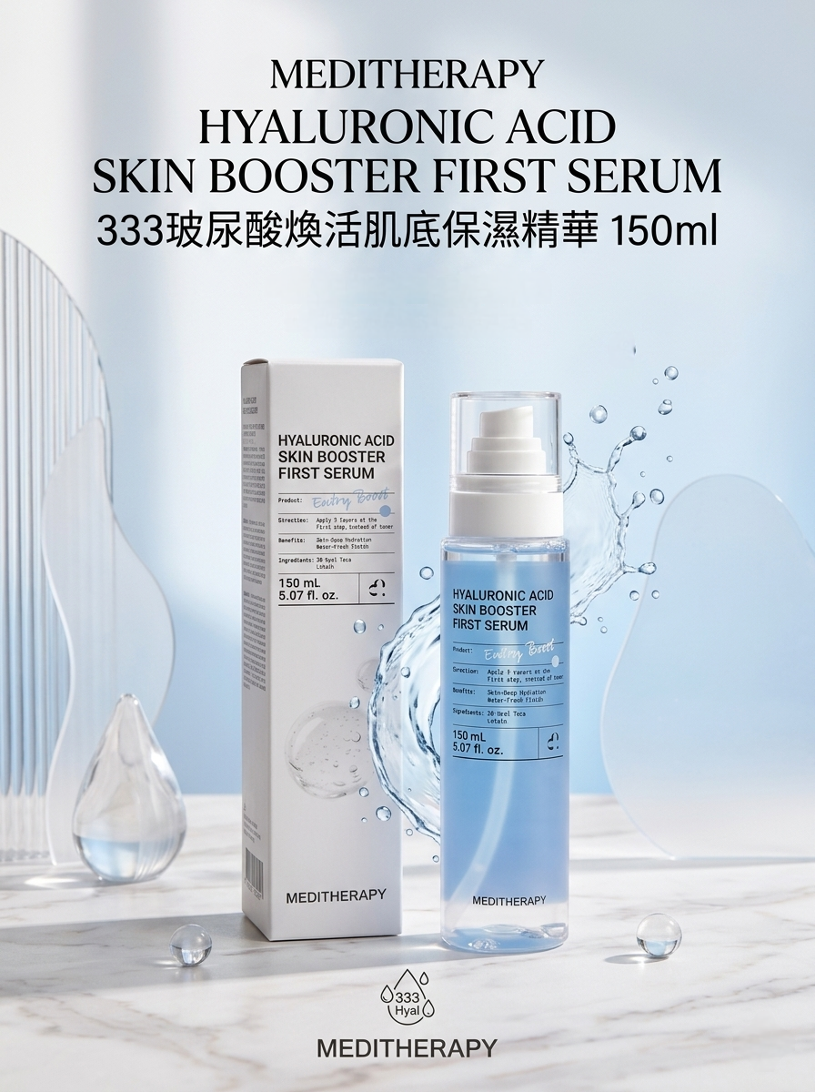 Meditherapy Hyaluronic Acid Skin Booster First Serum 333玻尿酸煥活肌底保濕精華 150ml