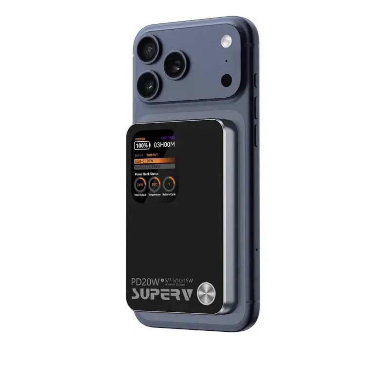 「蘋果家族充電器」 - SUPERV 3C QR 認證 20W 10000mAh 實時溫度監測移動電源
