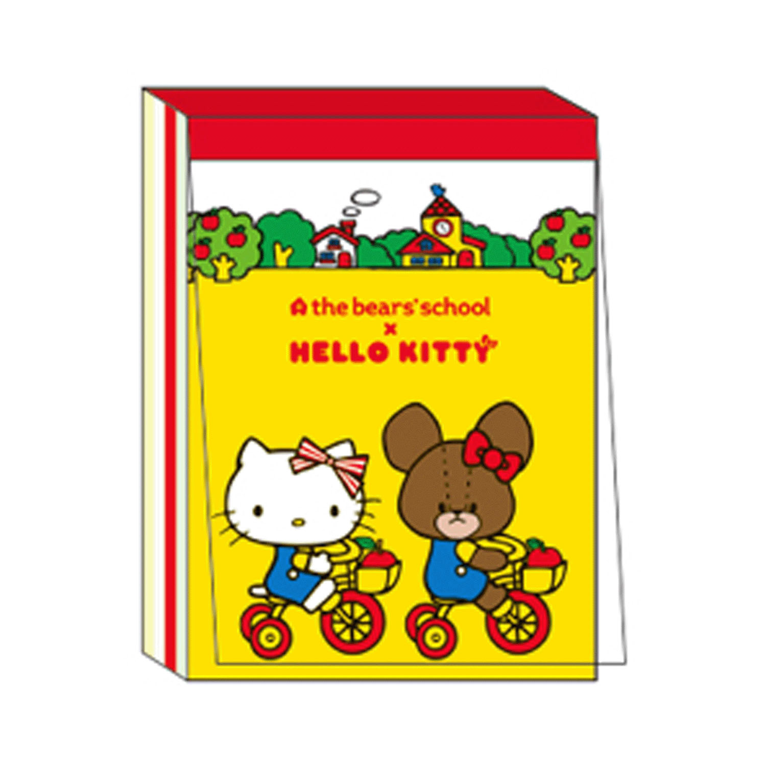 The Bears' School × Hello Kitty - 迷你記事本 (黃色單車款)