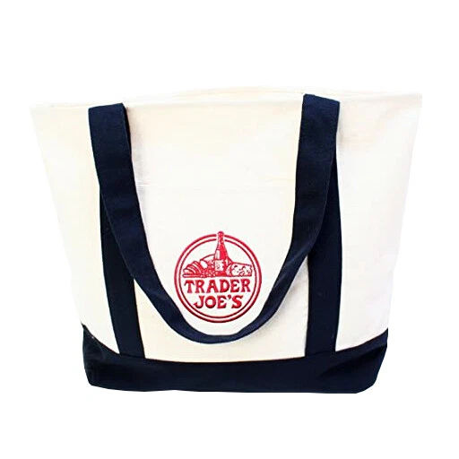 Trader Joe's Reusable Cotton Large Tote Bag (Heavy Duty)
