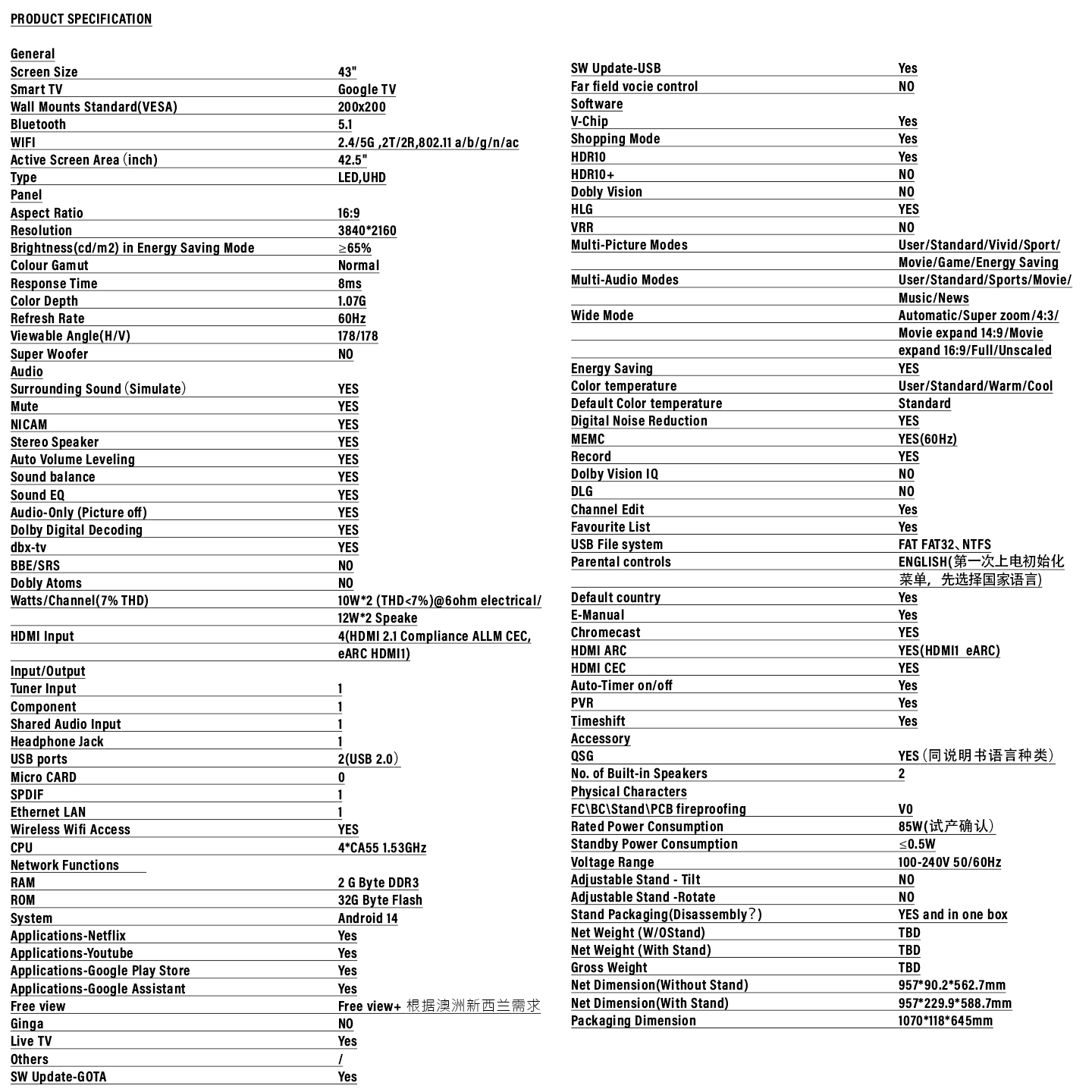 Haier 43" 4K Smart TV (H43K85FUX)