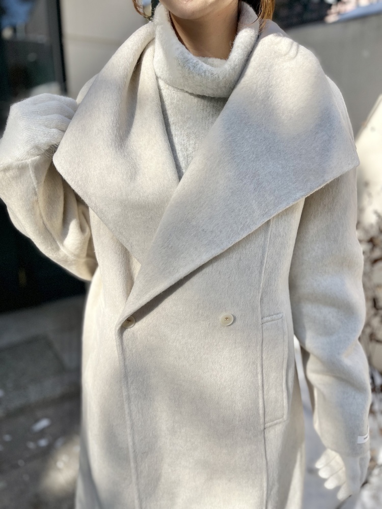 [70% Wool] Parisian Belted Wool Coat (Oat)
