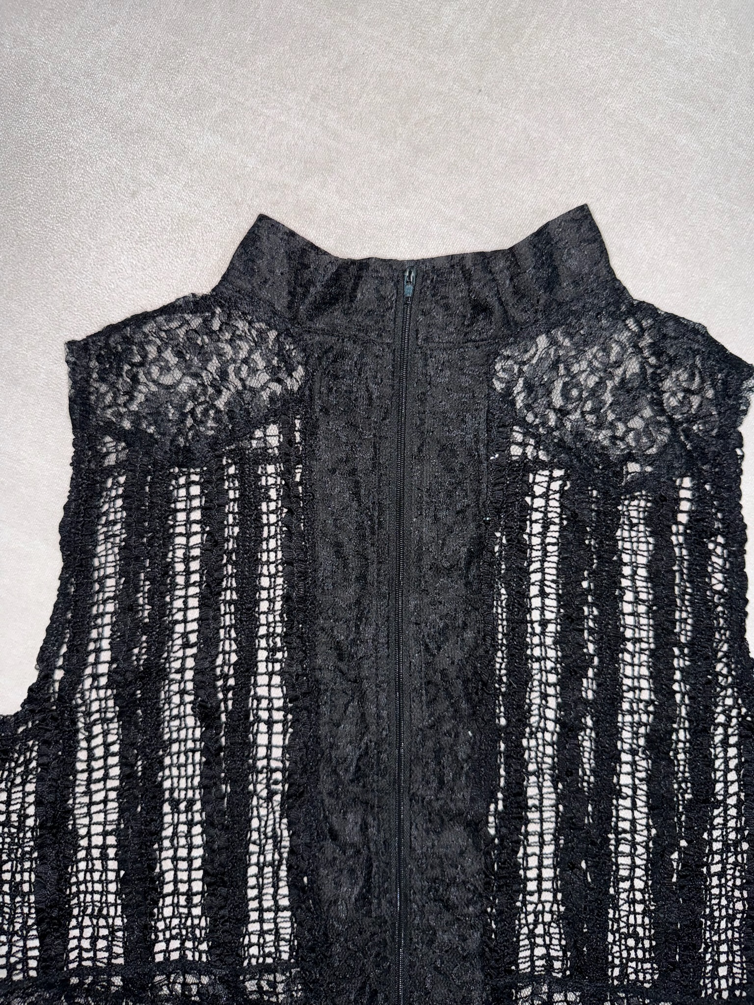 Vintage Lace Sheer Striped Outer