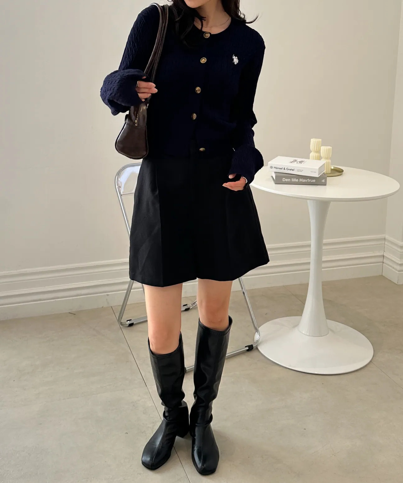 日本直送 U.S. POLO ASSN. 刺繡 修身 金扣 麻花 針織 開襟 罩衫 外套 9個顏色可選：