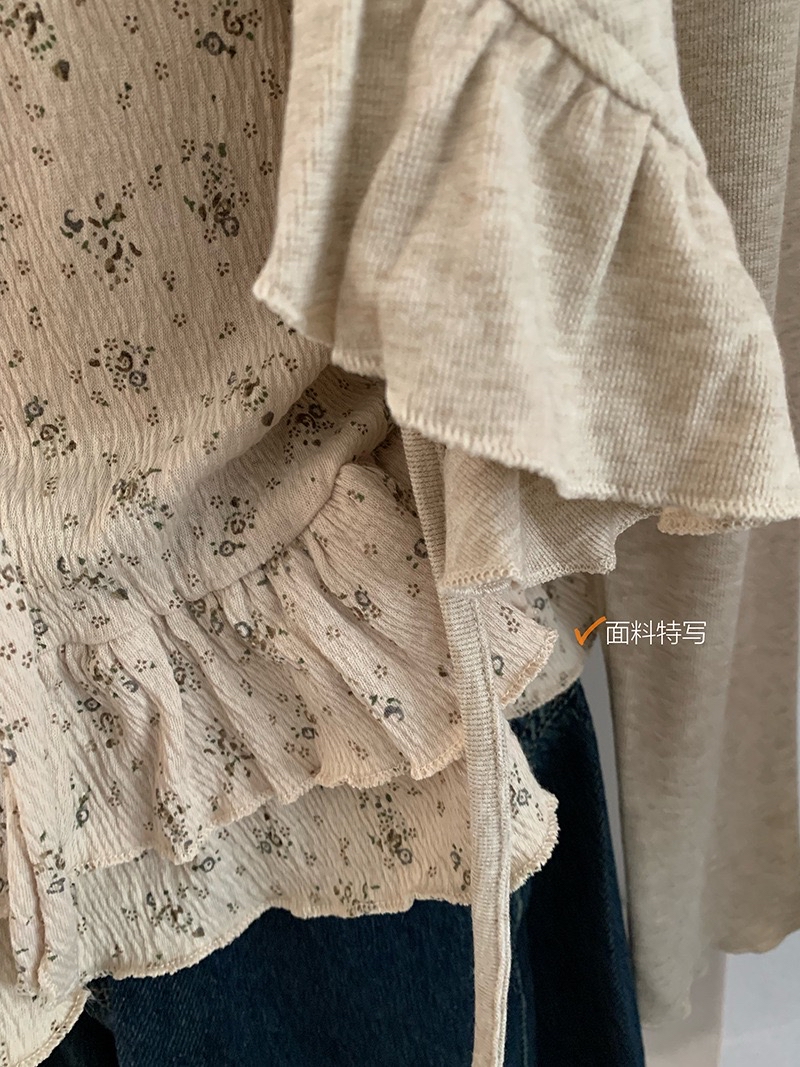 小清新温柔碎花 两件套