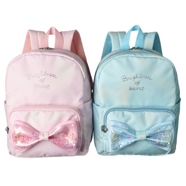 🆕【⭐訂購⭐】 🇯🇵日本直送🌀閃片大蝴蝶結🎀幻彩 撥水加工 兒童背包［2款選］(10L/15L)🌀[ELBD-0065]