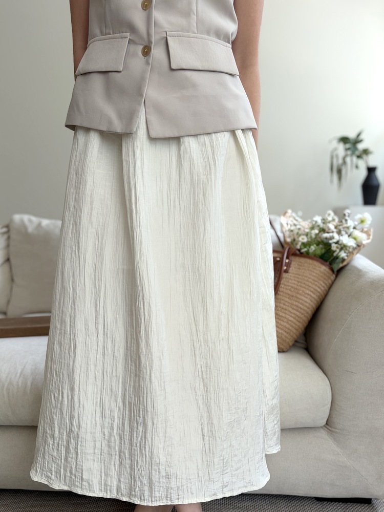 French Muse Vest Dress (Beige)