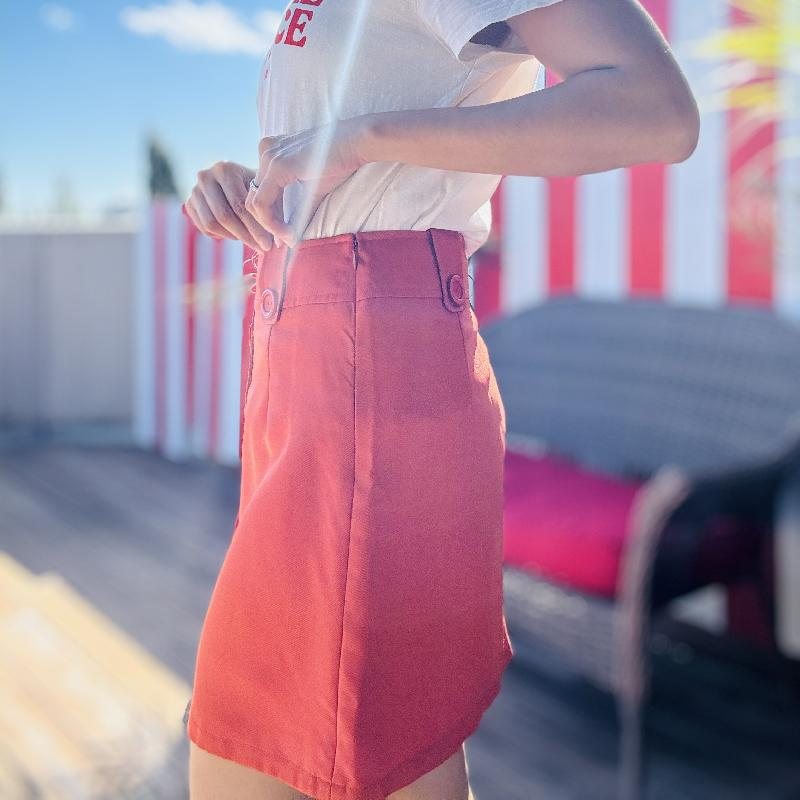 1960s Iconia Orange MOD Mini Skirt /MOD Skirt - 26" Waist (MT1999)