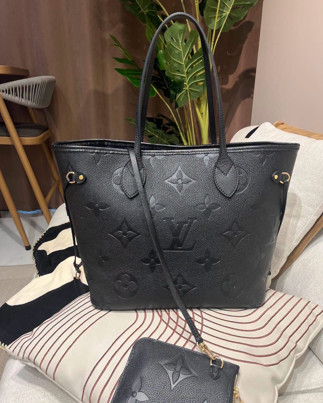 Lv neverfull MM empreinte leather 100%Authentic ,98%new   ✅塵袋✅pouch 